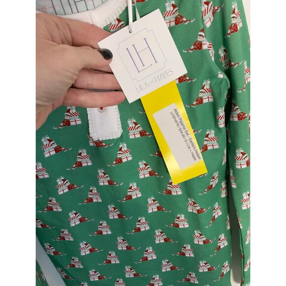 Lila + Hayes Pima Cotton Alden Girls' Pajama Pant Set size 6 - Picture 3 of 4